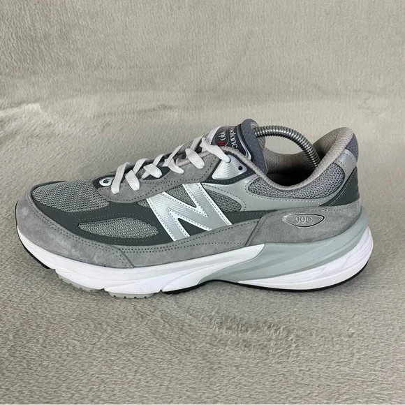 New Balance 990v6 Men's Running Shoes Size 11.5 Gray White Suede Walking Sneaker - Picture 2 of 10